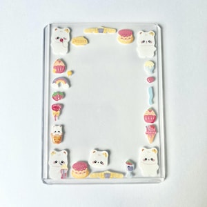 Toploader decorato con adesivi Kpop, Toploader decorativo, grazioso e carino, torta estetica, orsetti rosa, dessert