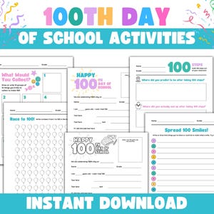 100th Day of School Printable Bundle
