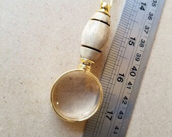 Magnifying Glass Pendant with Handle - birch wood