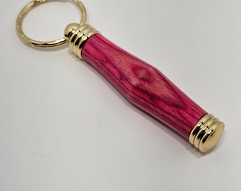 Hot Pink SpectraPly Wood Toothpick Holder/Key Ring