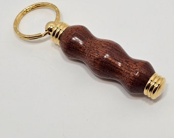 Mahogany Wood Toothpick Holder/Key Ring