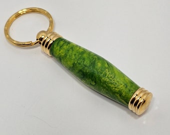 Green and Yellow Resin Toothpick Holder/Key Ring