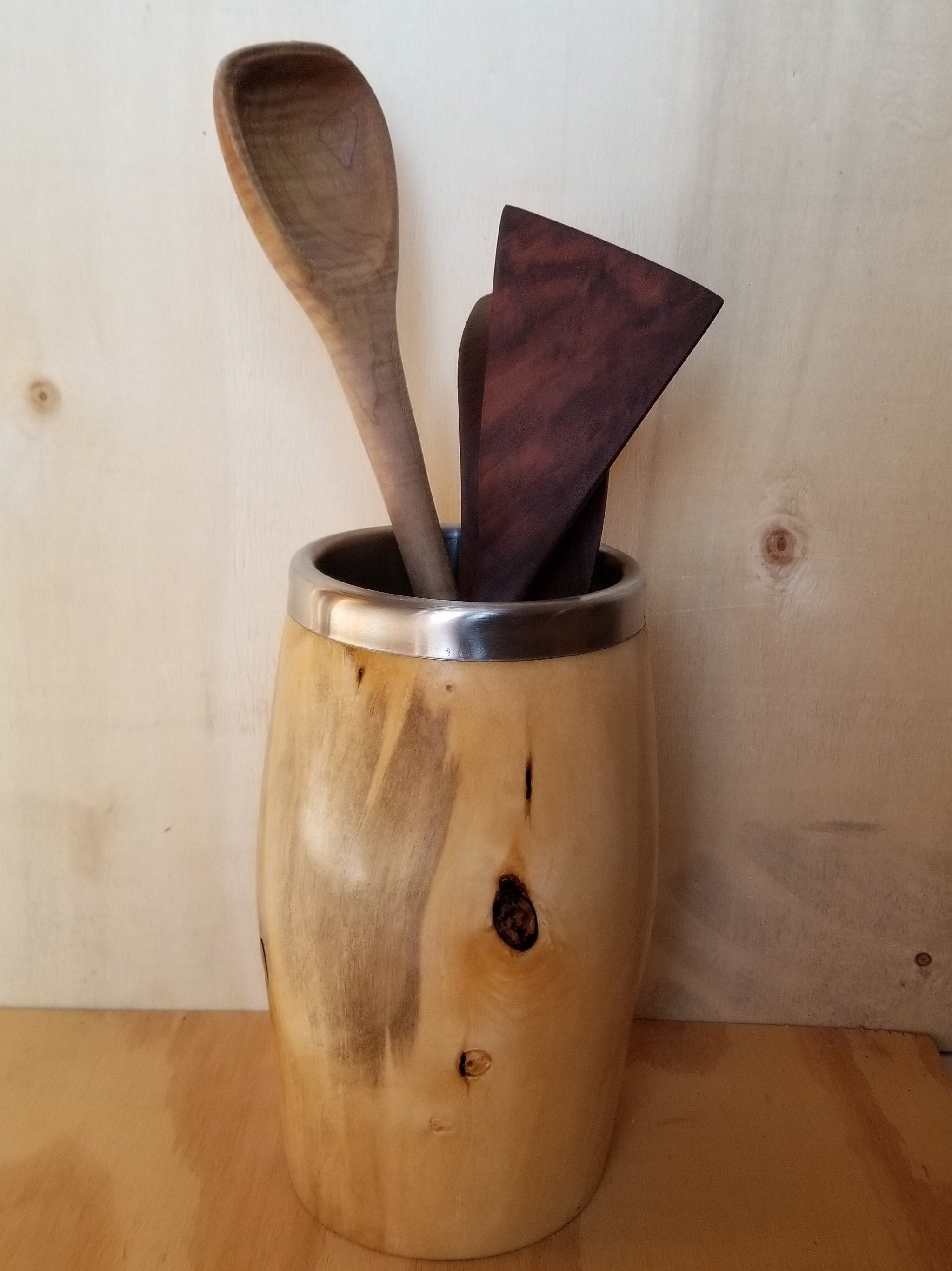 Rustic Kitchen Utensils with Wooden Handles - GEEKYGET