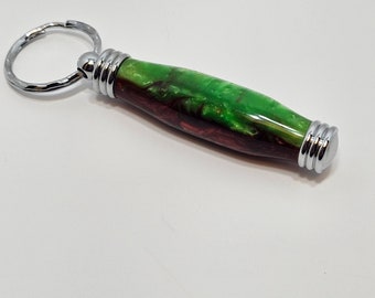 Green and Red Resin Toothpick Holder/Key Ring