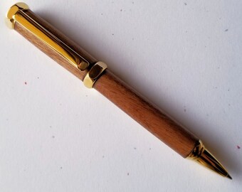 Claro Walnut Wood Ballpoint Pen with Gold-Plated Rinehart Hardware