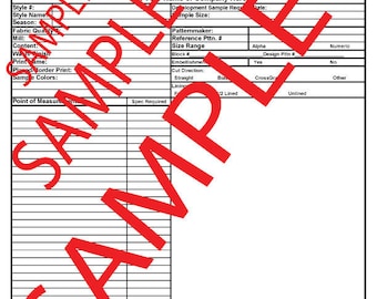 Style Summary Template | Excel Spreadsheet | Spec Sheet Template | Fashion Excel | Tech Pack | Apparel Tech Pack | Excel Template