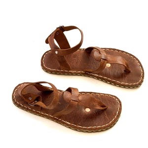 Earthing Sandals for Women | Handmade Natural Leather Barefoot Shoes | Grounding Footwear with Soft Suede Sole | Crazy Brown