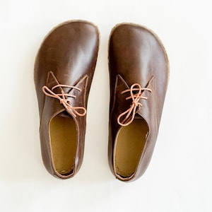 Womens Grounding Shoes , Barefoot Shoes Women, Grounding Shoes Copper, Leather Sole, All Leather Shoes | Bitter Brown