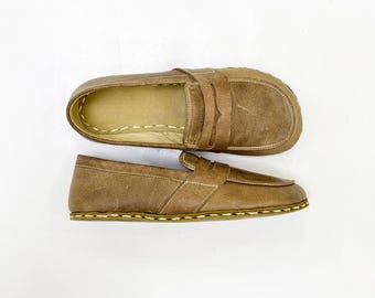 Barefoot Shoes Mens, Earthing Moccasins: Wide Toe Box Grounding Shoes - Vision