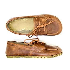 Women Earthing Barefoot Shoe, Grounding Shoes Women, Barefoot Shoes With Copper, Genuin Leather Shoes, All Leather Shoes Women | Crazy Brown