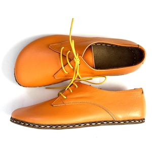 Handmade Turkish Leather Barefoot Shoes - Caramel Slip-Ons