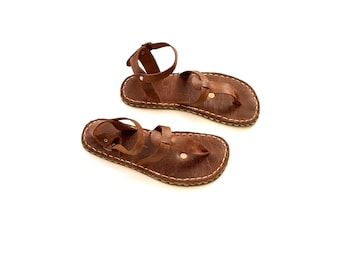 Handmade Leather Earthing Sandals: Women's Barefoot Shoes with Suede Sole