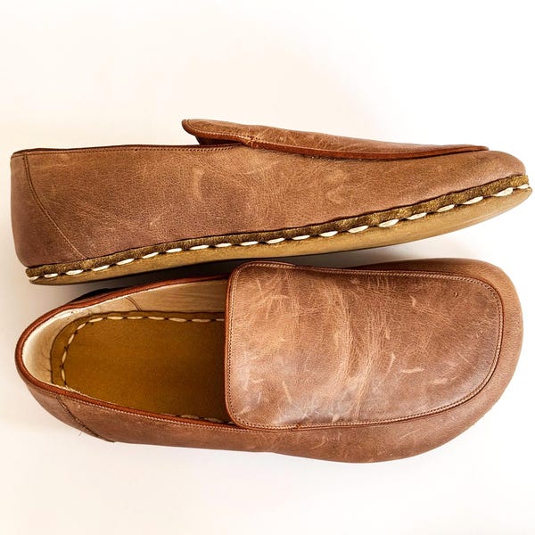 Earthing Leather Moccasin Barefoot Shoes - Women Grounding Copper Insole Shoes - Vision