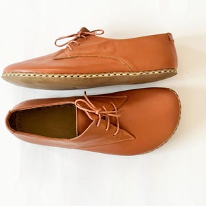 Earthing Shoes For Men, Grounding Shoes,All Leather Shoes, Shoe Gifted, Wide Toe Box, Barefoot Oxford Shoes| Matte Brown