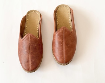Mens Leather Barefoot Slippers: Handmade Suede Slip-Ons