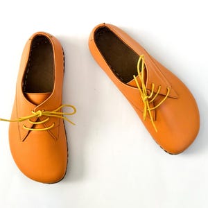 Earthing Shoes For Men, Grounding Shoes,All Leather Shoes, Shoe Gifted, Wide Toe Box, Barefoot Oxford Shoes| Caramel