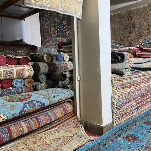 手織りラグ、9.4x9.8フィートアンティークキリムアフガニスタンqalaino