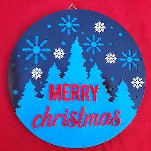 Kartel navideño de pared, „Feliz Navidad”, 30 cm