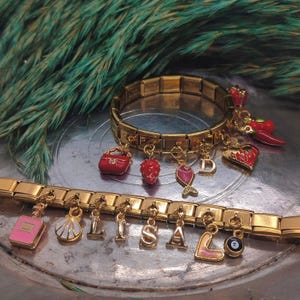Italian Charms/Personalized Italian Bracelet/Custom Gold Italy Charms/Italian Bracelet/Italy Charms Bracelets for Women /Birthday Gift