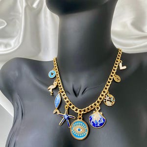 Build Your Own Custom Charm Necklace I Pick Your Charms,Gold Charm Necklaces for Women I Vintage Chunky Necklace, Personalized Gifts for Her