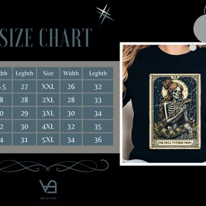 Ball Python Mom Tarot TShirt, Python Lover Tee, Gothic Skeleton Python Shirt, Cool Ball Python Shirt, Unique Gift for Python Owners afbeelding 6