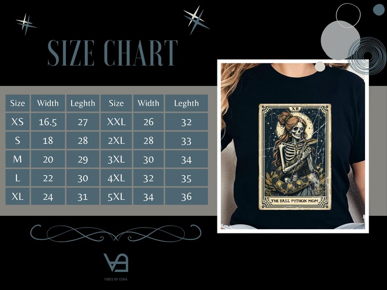 Ball Python Mom Tarot TShirt, Python Lover Tee, Gothic Skeleton Python Shirt, Cool Ball Python Shirt, Unique Gift for Python Owners afbeelding 6