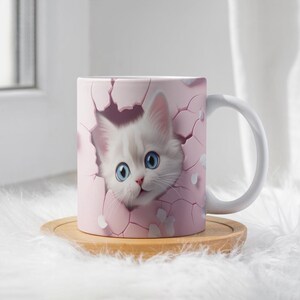 Personalized Cat Mug | High Quality Sublimated Mug | Unique Gift for Cat Lovers | Customizable Name Cat Mug