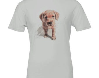 Premium uniseks T-shirt met ronde hals Labrador Puppy | Bella + canvas 3001