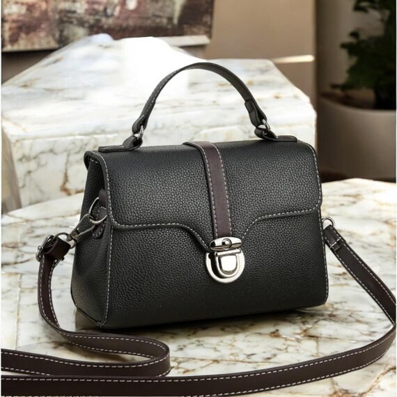 Handgefertigte Umhängetasche aus PU-Vegan-Leder Schicke kleine