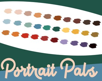 Tavolozza dei colori della pelle Procreate iPad Campioni di colore e codici esadecimali Procreate Pittura di ritratti (Download digitale)