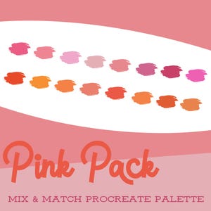 Pink Color Palette for Procreate | Pink Palette with Hex Code PDF | Digital Art, Illustration & Quirky Procreate Design