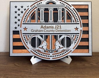 Personalized corrections officer plaque, custom wooden corrections officer signage, correctional officer retirement gift