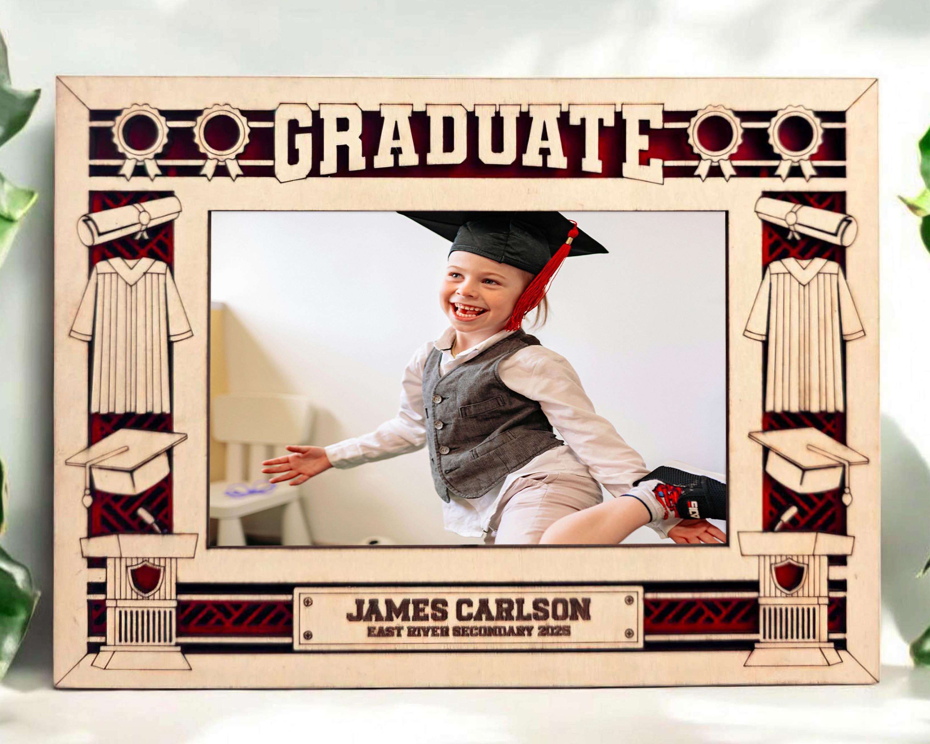 Personalized Graduation Picture Frame, Custom Wooden Graduation Gift ...