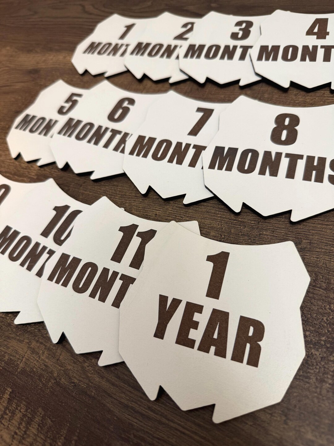 Motocross Baby Monthly Milestone Markers for Photos, Wooden Baby Month ...