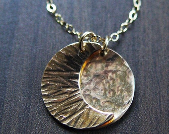 LUNAR Moon Phase Gold Necklace