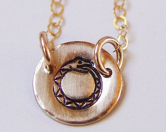 Ouroboros Snake Gold Necklace