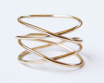 Infinity Gold Spiral Ring