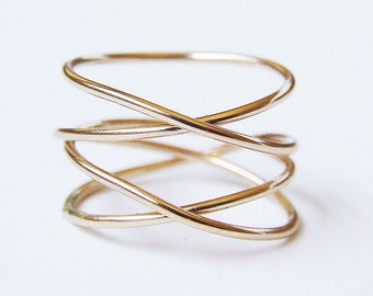 Unendlich Gold Spirale Ring