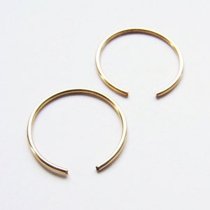 Circle Hug Gold Hoops