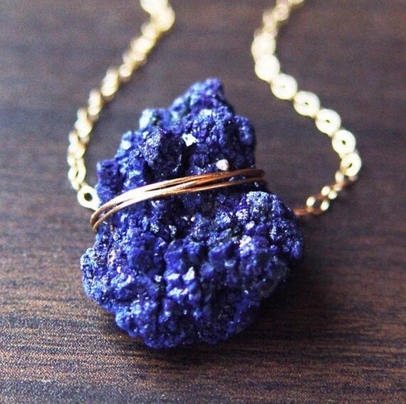 Azurite crystal best sale necklace