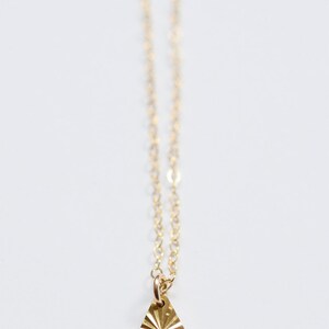 Rising Sun Gold Necklace. Gold Charm Star Necklace image 3