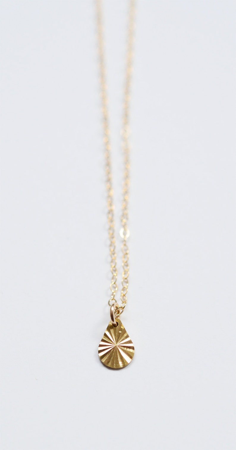 Rising Sun Gold Necklace. Gold Charm Star Necklace image 3