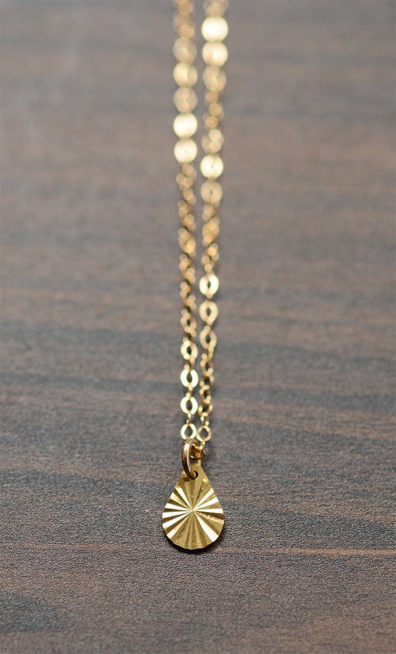 Rising Sun Gold Necklace. Gold Charm Star Necklace image 4