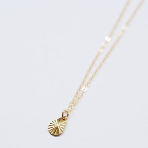 Rising Sun Gold Necklace. Gold Charm Star Necklace image 2