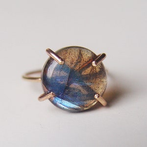 14k Gold Filled Labradorite Ring – Spiritual Engagement Jewelry