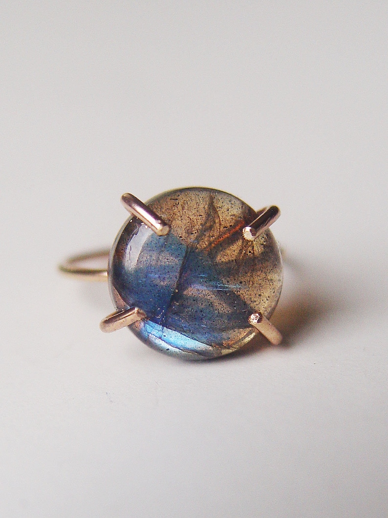 14k Gold Filled Labradorite Ring – Spiritual Engagement Jewelry