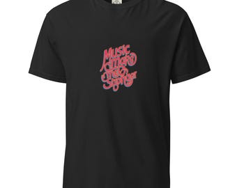 Unisex garment-dyed heavyweight tee shirt