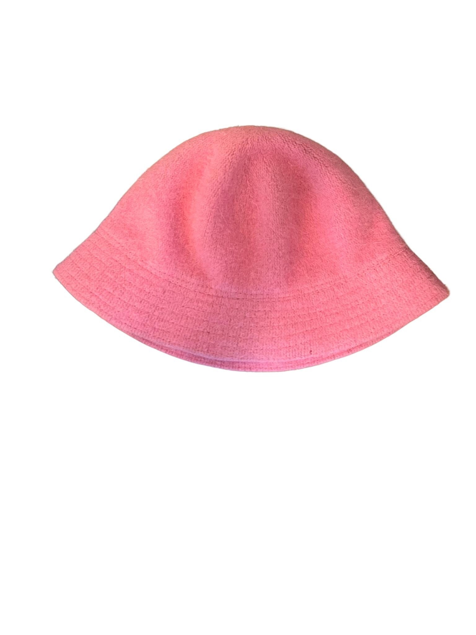 90s Vintage David and Young Pink Angora Bucket Hat - Etsy