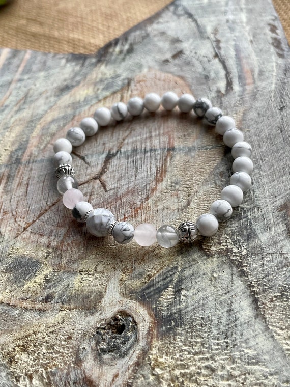 Buy White Howlite Bracelet Anxiety Relief Calming Bracelet Online
