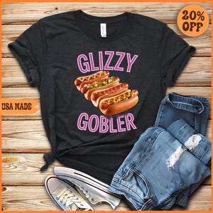 Glizzy Gobbler Comfort Colors Shirt: Funny Hot Dog Lover Tee